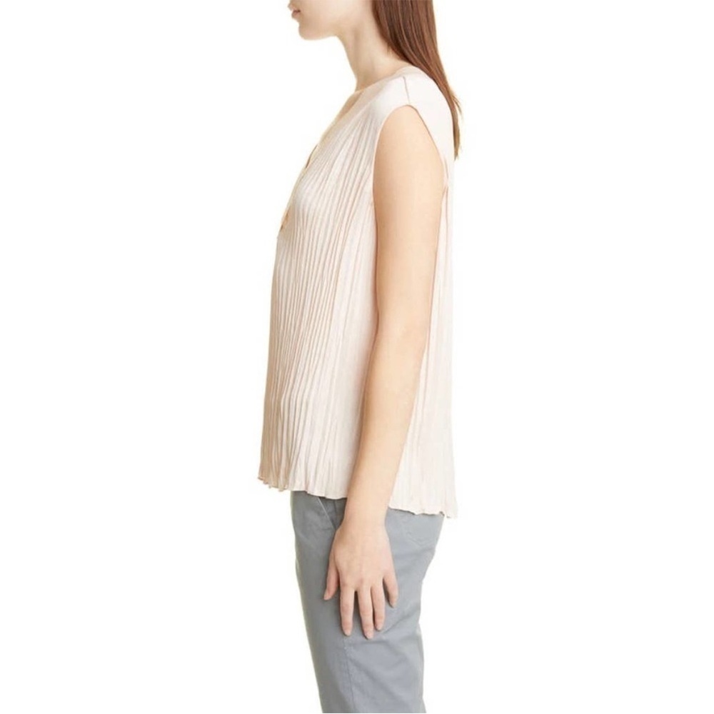 NWT VINCE Crushed Sleeveless Double V-neck Blouse - Picture 5 of 9
